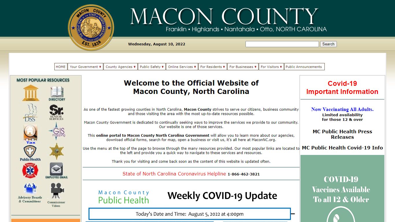Welcome to Macon County North Carolina | Macon NC Government